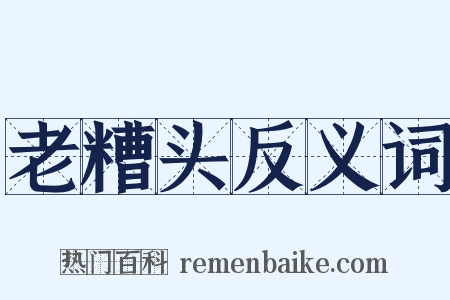 老糟头反义词是什么意思的图片